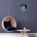 Buy Beautiful Hand Painted Krishna with Tree & Cow Wall Plate 6 - Harmony with the Divine By Sanskruti Artz