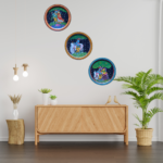 Buy Beautiful Radha Krishna with Tree & Cow Hand Painted Wall Plate for Decor 3 - Serenade of Eternity By Sanskruti Artz