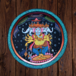 Buy Beautiful Hand-Painted Ganesha - Panchmukhi Radiance Wall Plate for Decor - By Sanskruti Artz
