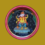 Buy Beautiful Handpainted Ganesha - Majestic Guardian Wall Plate for Decor By Sanskruti Artz