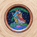 Buy Beautiful Radha Krishna with Tree Hand Painted Wall Plate for Decor 2 - Melodies of Divine Love By Sanskruti Artz