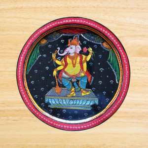 Buy Beautiful Handpainted Ganesha - Majestic Guardian Wall Plate for Decor 2 - By Sanskruti Artz