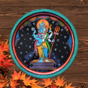 Buy Beautiful Hand-Painted Harihara - Fusion of Forces Wall Plate for Decor By Sanskruti Artz