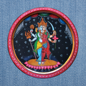 Buy Beautiful Handpainted Ardhanarishwar - Eternal Equilibrium Wall Plate for Decor By Sanskruti Artz