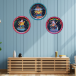 Buy Beautiful Hand-Painted Ganesha - Panchmukhi Radiance Wall Plate for Decor 4 - By Sanskruti Artz